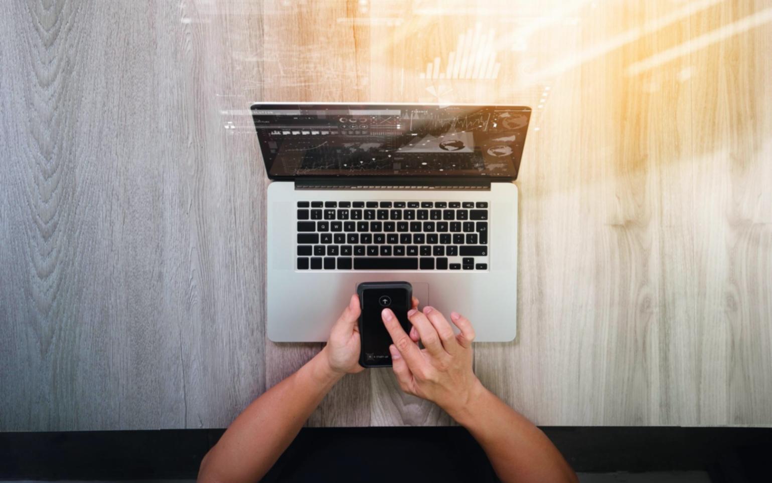 Front-end development workspace with code on screen